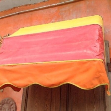 Tenda a capottina multicolore vintage