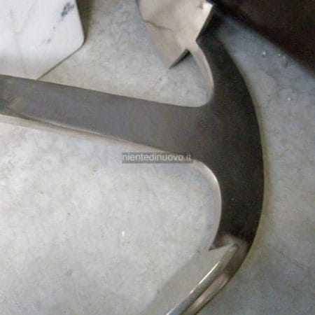 Ancora decorativa in nickel a grandezza reale con anello di fissaggio