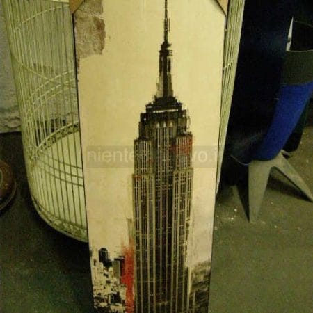 Pannello verticale laccato con Empire State Building di New York