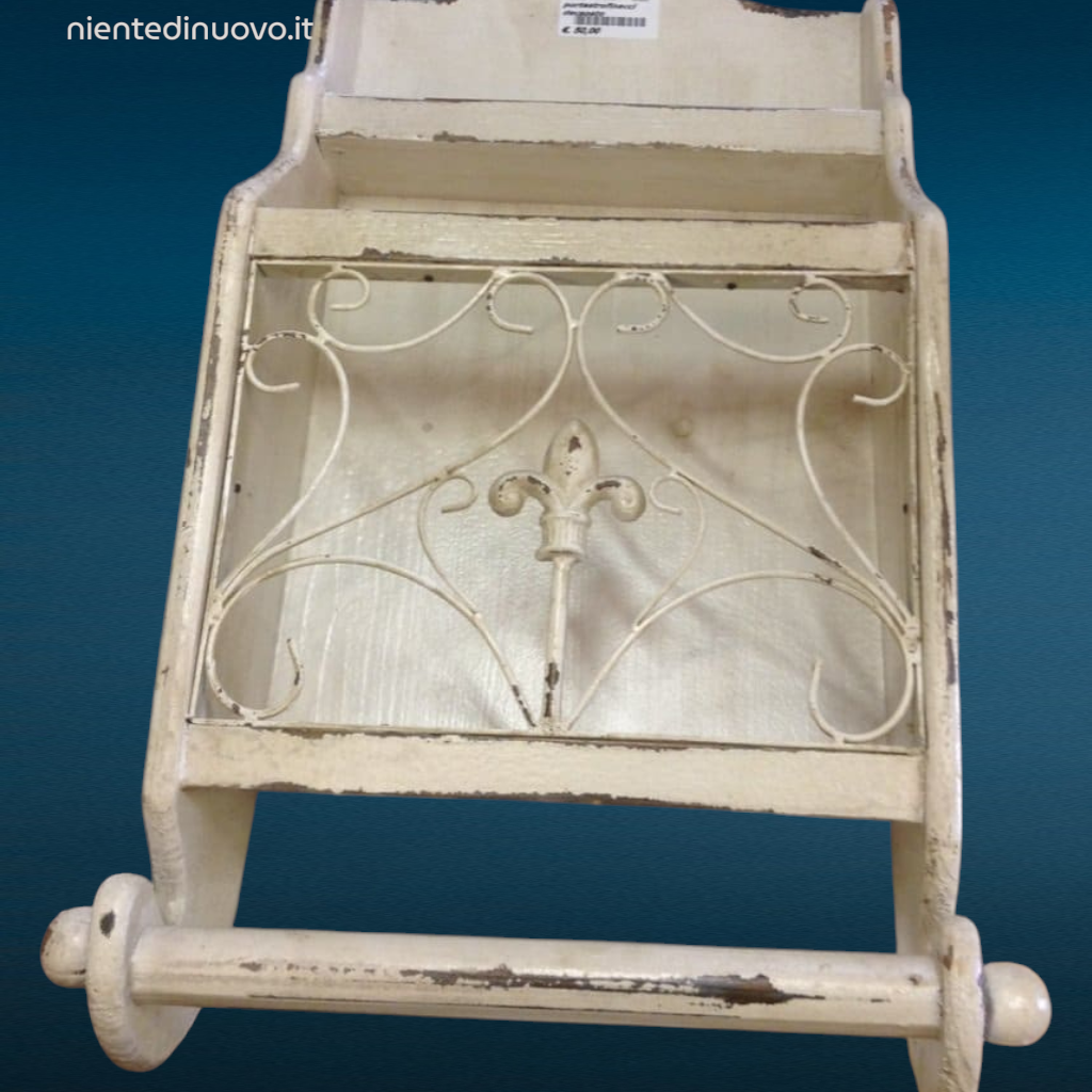 9003038 portastrofinacci decapato per cucina shabby chic