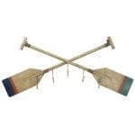 Attaccapanni da parete in ferro dipinto a mano - L100 x P9 x H46 cm