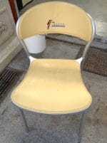 Sedia DRACO RACING in alluminio con seduta in pelle marchiata