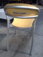 Sedia DRACO RACING in alluminio con seduta in pelle marchiata