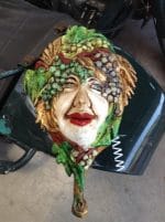 36678.jpg Maschera veneziana artigianale in cartapesta decorata