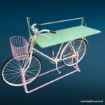 9003853_2 Banchetto bicicletta vintage in ferro con cappottina