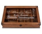 03977.jpg bacheca vintage style in legno con vetro decorato