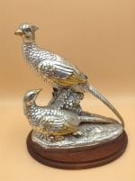 38062.jpg scultura fagiani argentata