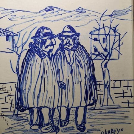 Raro album di disegni originali di Ottorino Garosio con dedica - 21 disegni 1972