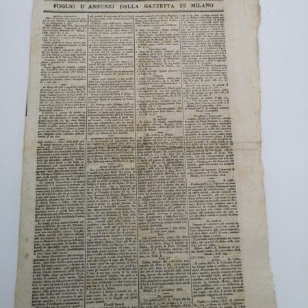 Foglio d'annunci della Gazzetta di Milano — 18 novembre 1828