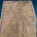 38478 Vecchia cartina scolastica Palestina