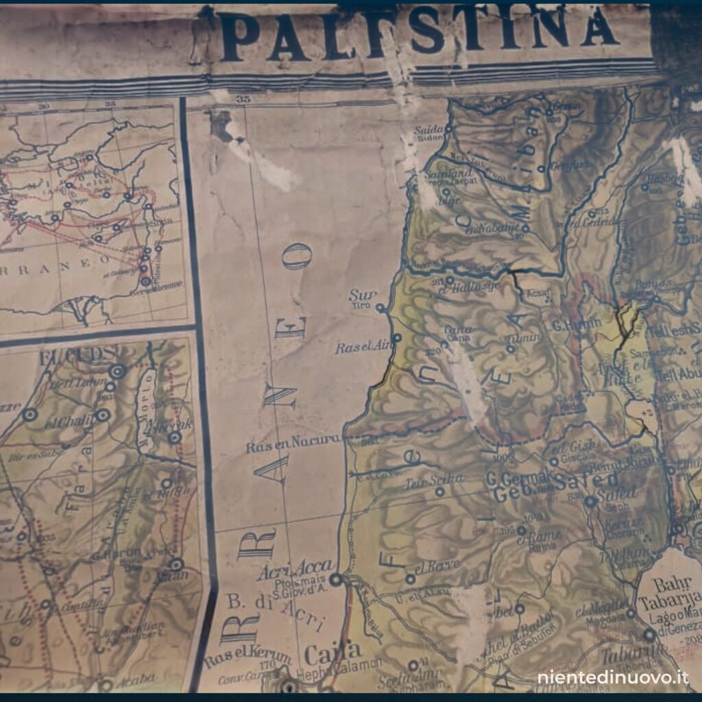 Vecchia cartina scolastica Palestina