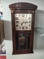 Orologio a pendola Junghans da parete con pendolo e chiave