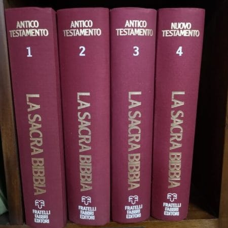Set 4 volumi Bibbia Fratelli Fabbri Editori con tavole illustrate