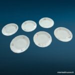 Set da 6 piattini in porcellana polacca con decoro floreale e bordo in oro zecchino