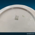 Set da 6 piattini in porcellana polacca con decoro floreale e bordo in oro zecchino