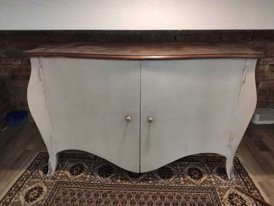 credenza shabby chic 2 ante sagomate