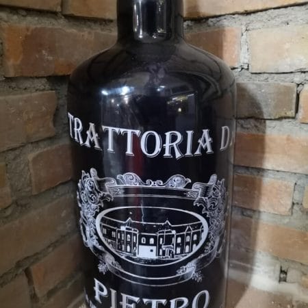 Bottiglia decorativa in vetro - altezza 47 cm
