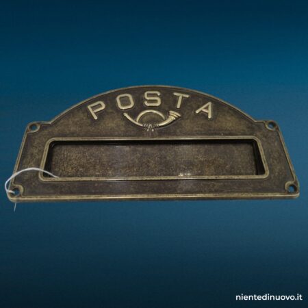 Placca in ottone per cassetta della posta con sportello rientrante