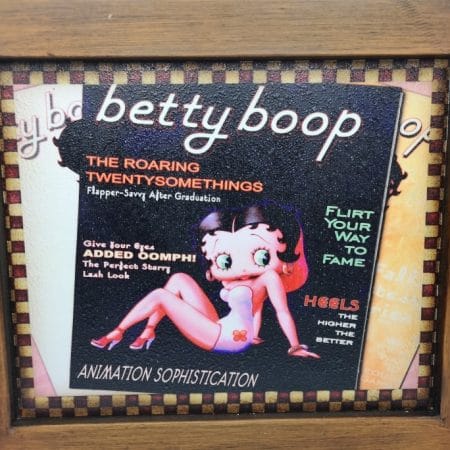 Quadretto Betty Boop con cornice in legno