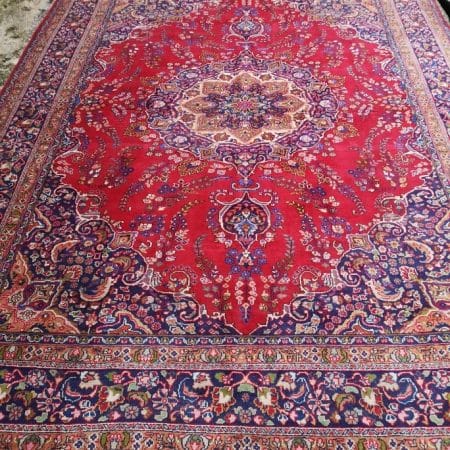 tappeto persiano Kashan anni '70 fatto a mano, grande formato