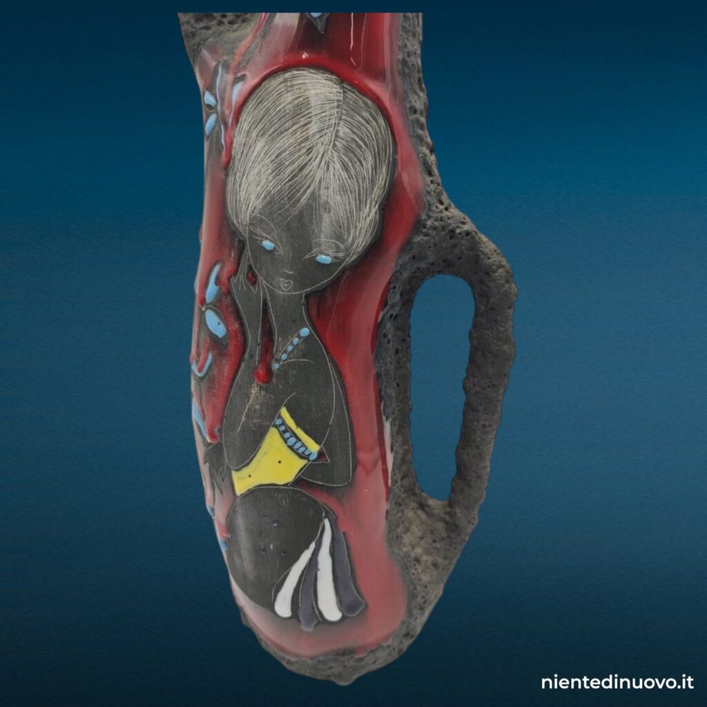 Brocca effetto lavico Damina (anni 50/60, Repubblica di San Marino)