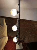 39091_2.jpg Lampada da terra piantana vintage modernariato con base in marmo e diffusori in vetro
