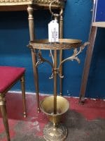 39161_3.jpg Consolle ottone con marmo rosa con specchio, panchetta e portaombrelli vintage