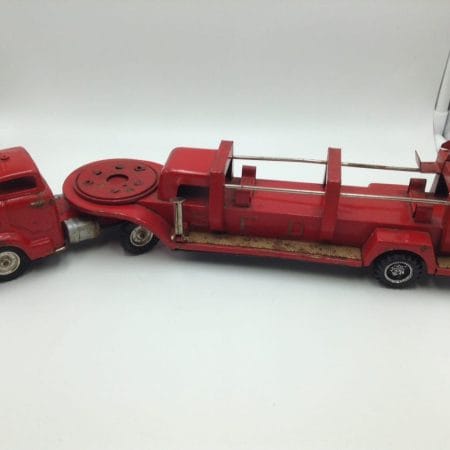Camioncino giocattolo in latta giapponese con rimorchio - vintage