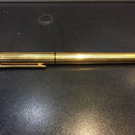 Fountain pen Le Must de Cartier Trinity Rings Gold placcata oro con pennino nuovo in oro