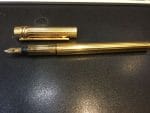 Fountain pen Le Must de Cartier Trinity Rings Gold placcata oro con pennino nuovo in oro