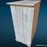 36441_4 Stipo in legno massello decorato shabby chic