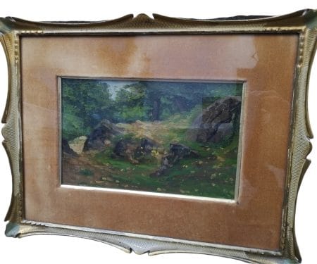 Quadro dipinto d'epoca primi 900 con cornice