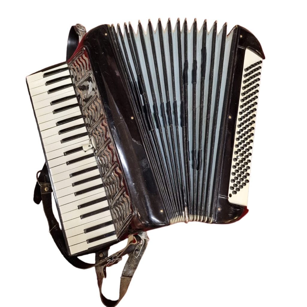 Vecchia fisarmonica Anelli italiana con custodia originale