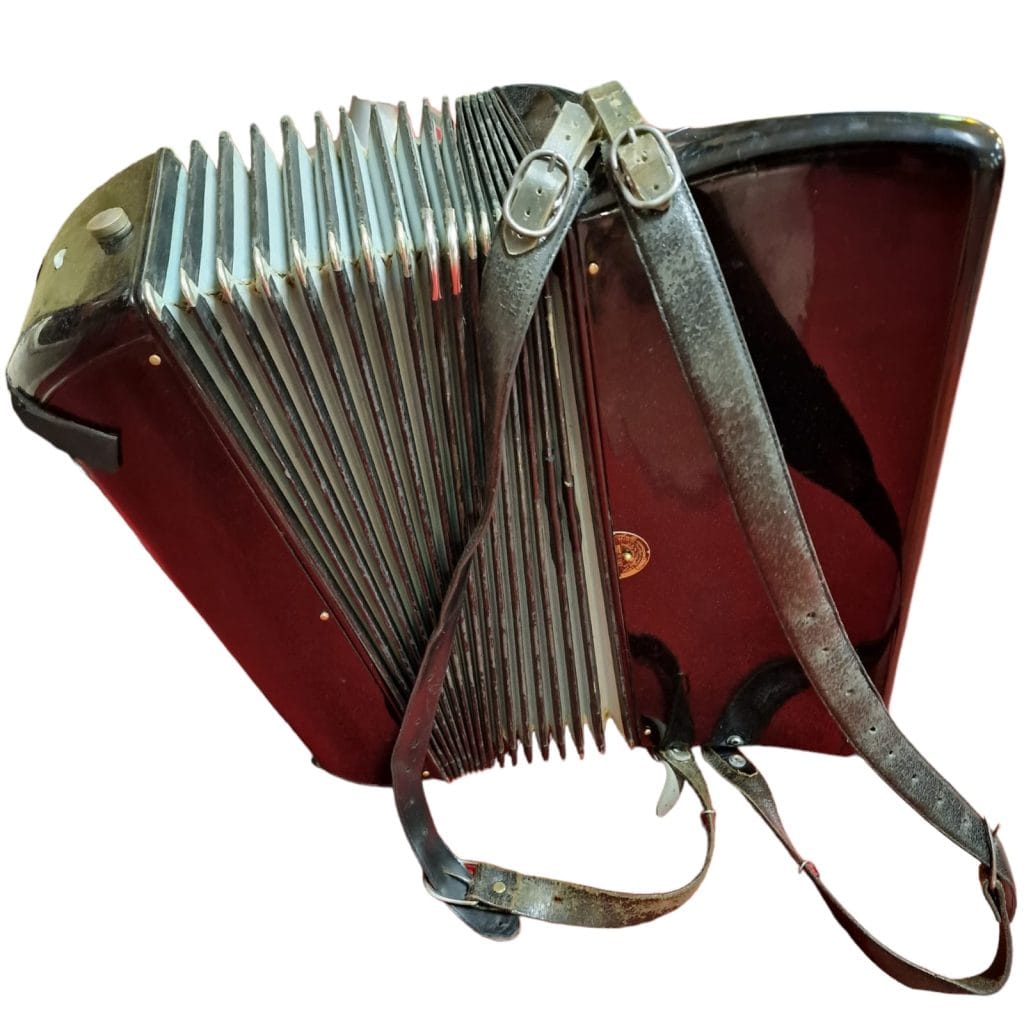 Vecchia fisarmonica Anelli italiana con custodia originale