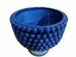 04315_1.jpg vaso in ceramica di Caltagirone dipinto a mano con motivo floreale