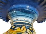 04315_3.jpg vaso in ceramica di Caltagirone dipinto a mano con motivo floreale