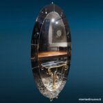 04370 Specchiera Cristal Art Colli anni 50 con consolle
