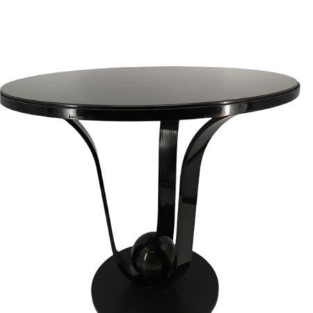 Tavolino design ferro granito e lavagna anni ’80, in perfette condizioni