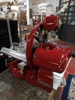 39869_5.jpg Affettatrice a volano Omega 370 d'epoca in ottime condizioni, con lama da 370 mm e motore elettrico trifase