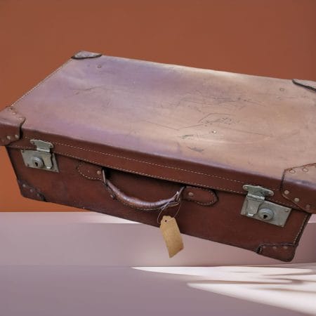 Valigia in cuoio anni '30 - valigia vintage