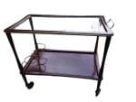 40017_1.jpg Carrello portavivande anni 50 vintage con struttura in legno e dettagli in ottone