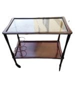 40017_3.jpg Carrello portavivande anni 50 vintage con struttura in legno e dettagli in ottone