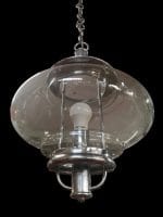 40221_1.jpg Lampadario sospensione anni '70 in vetro e acciaio cromato originale vintage
