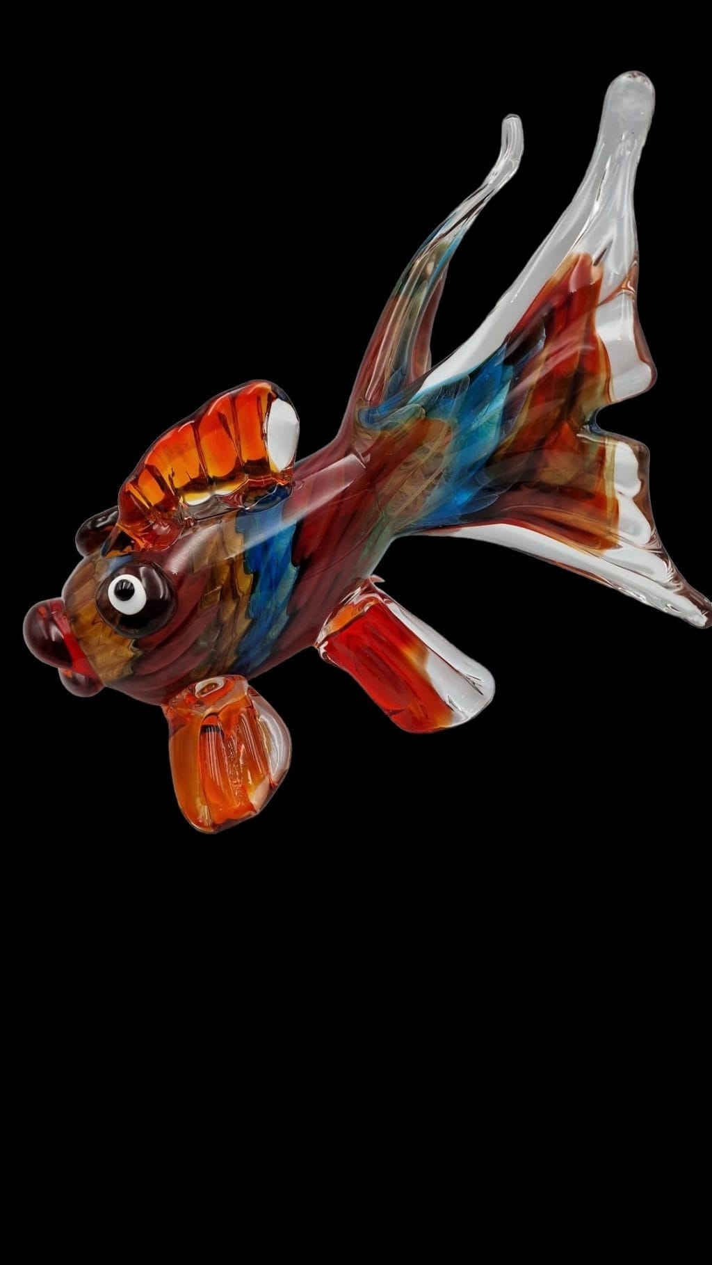 Pesce farfalla decorativo in vetro colorato artigianale