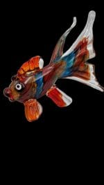 Pesce farfalla decorativo in vetro colorato artigianale