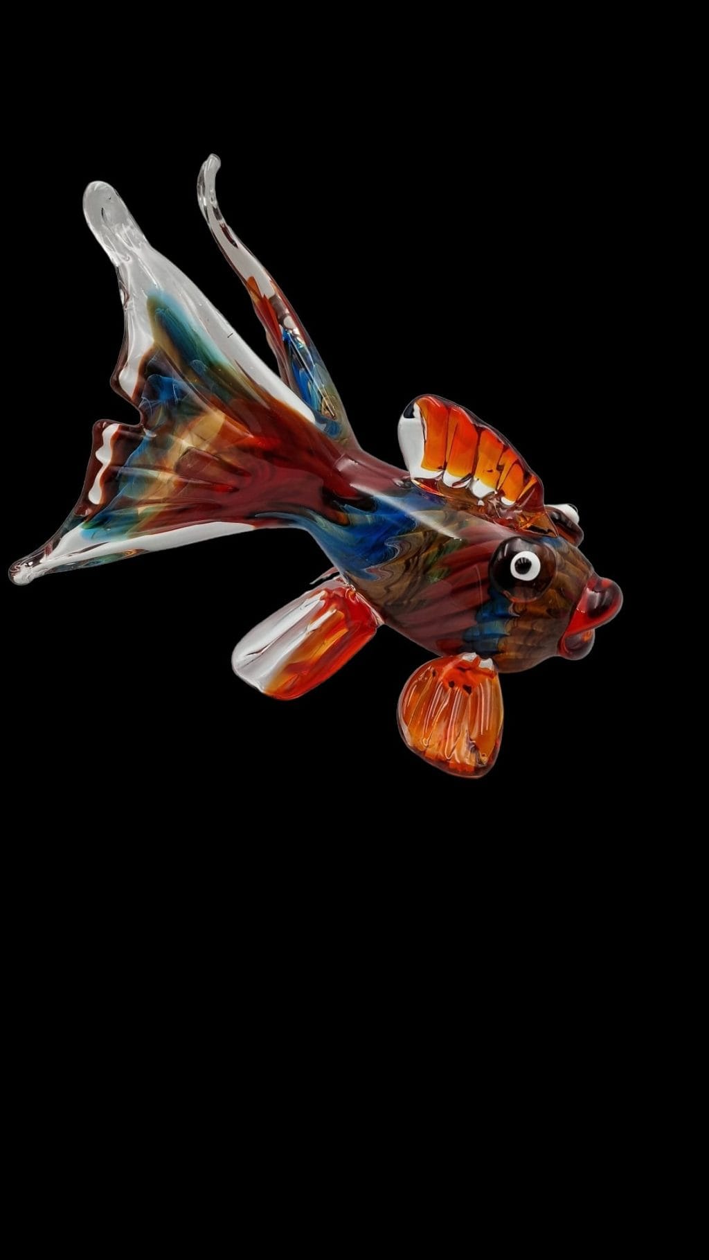 Pesce farfalla decorativo in vetro colorato artigianale