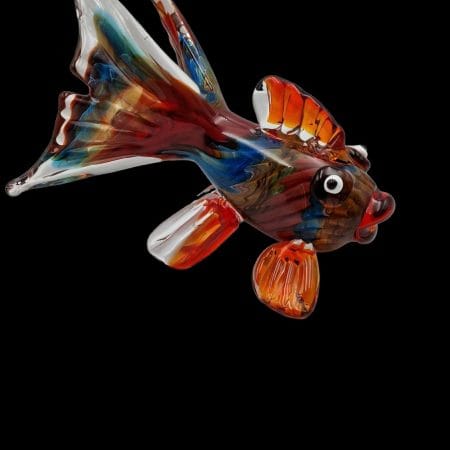 Pesce farfalla decorativo in vetro colorato artigianale