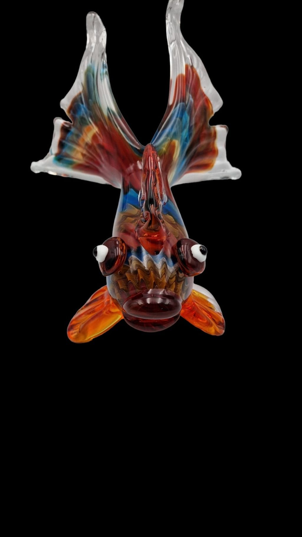 Pesce farfalla decorativo in vetro colorato artigianale