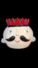 04435.jpg Portavaso in ceramica Schiaccianoci con corona rossa decorativa