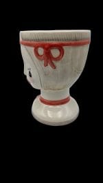 Vaso testa naif lacrima in ceramica decorativa alta 21 cm